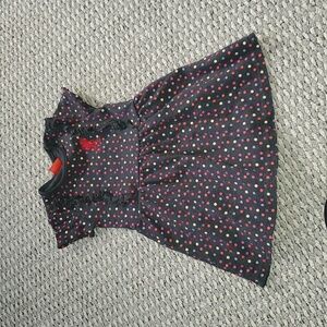 Polka Dot Kids Dress - Black and Red